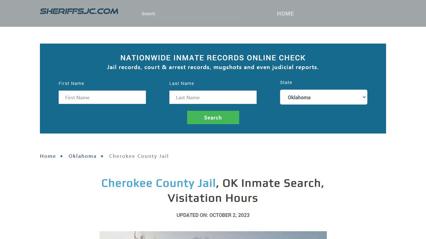 Cherokee County Jail, OK Inmate Search, Visitation Hours