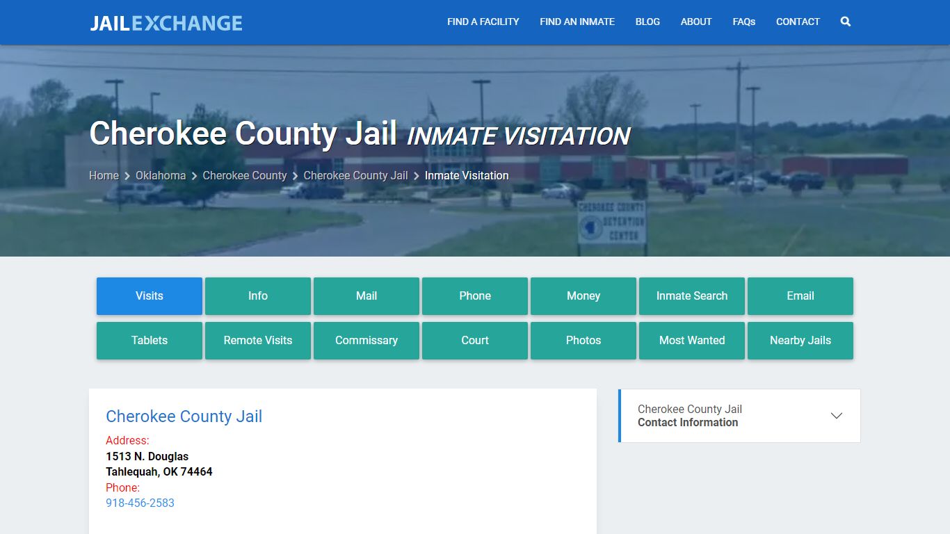 Inmate Visitation - Cherokee County Jail, OK - Jail Exchange